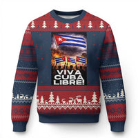 Viva Cuba Libre Ugly Christmas Sweater Cuban Freedom Protest