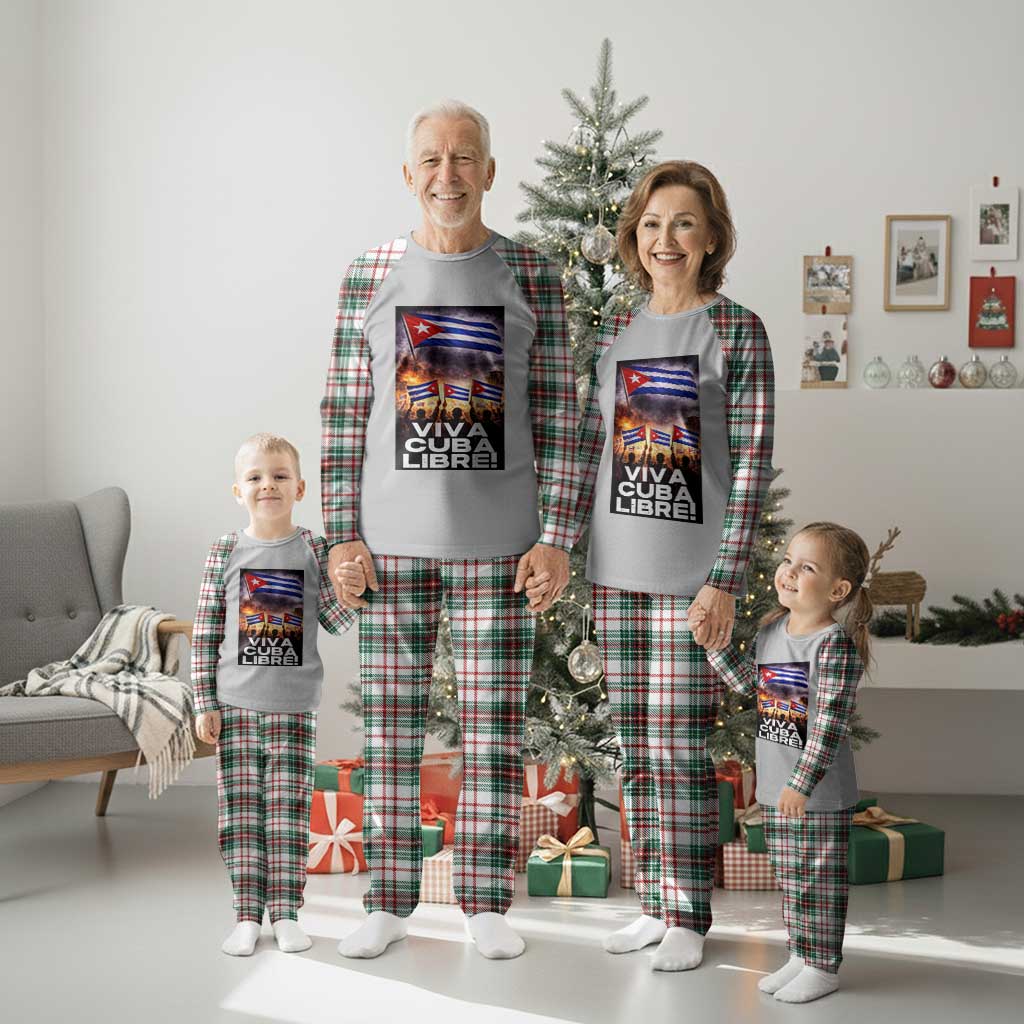 Viva Cuba Libre Plaid Pajama Set Cuban Freedom Protest