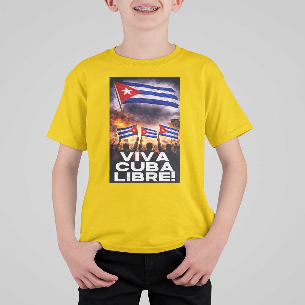 Viva Cuba Libre T Shirt For Kid Cuban Freedom Protest