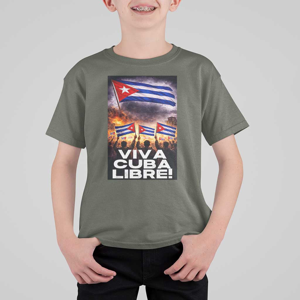 Viva Cuba Libre T Shirt For Kid Cuban Freedom Protest