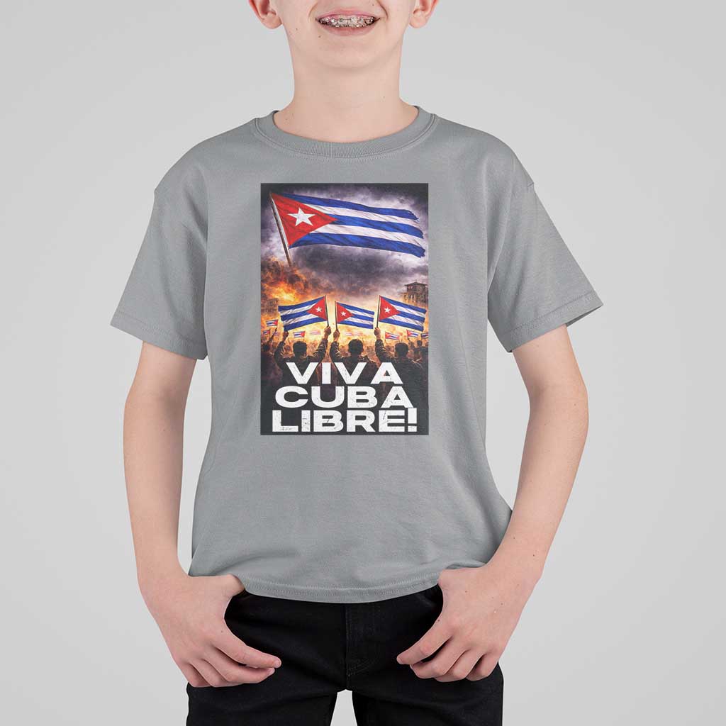 Viva Cuba Libre T Shirt For Kid Cuban Freedom Protest