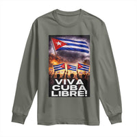 Viva Cuba Libre Long Sleeve Shirt Cuban Freedom Protest