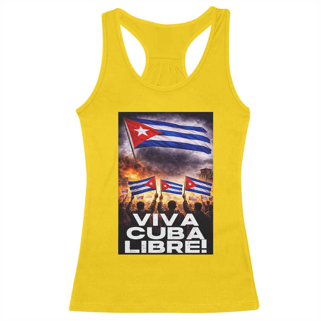 Viva Cuba Libre Racerback Tank Top Cuban Freedom Protest