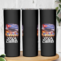 Viva Cuba Libre Skinny Tumbler Cuban Freedom Protest