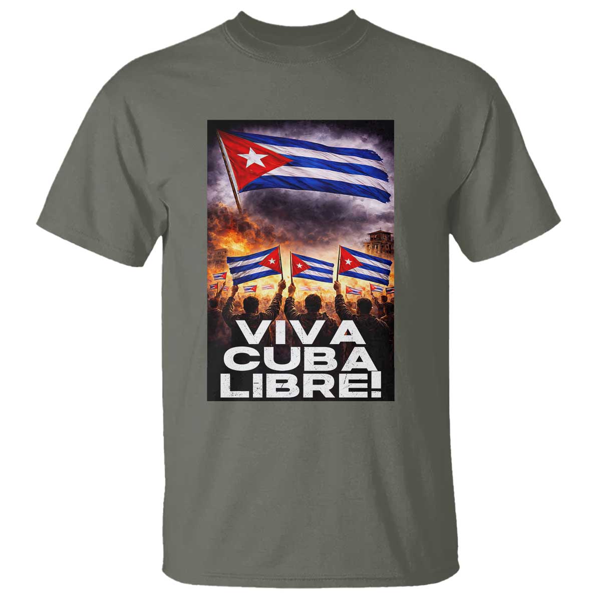 Viva Cuba Libre T Shirt Cuban Freedom Protest