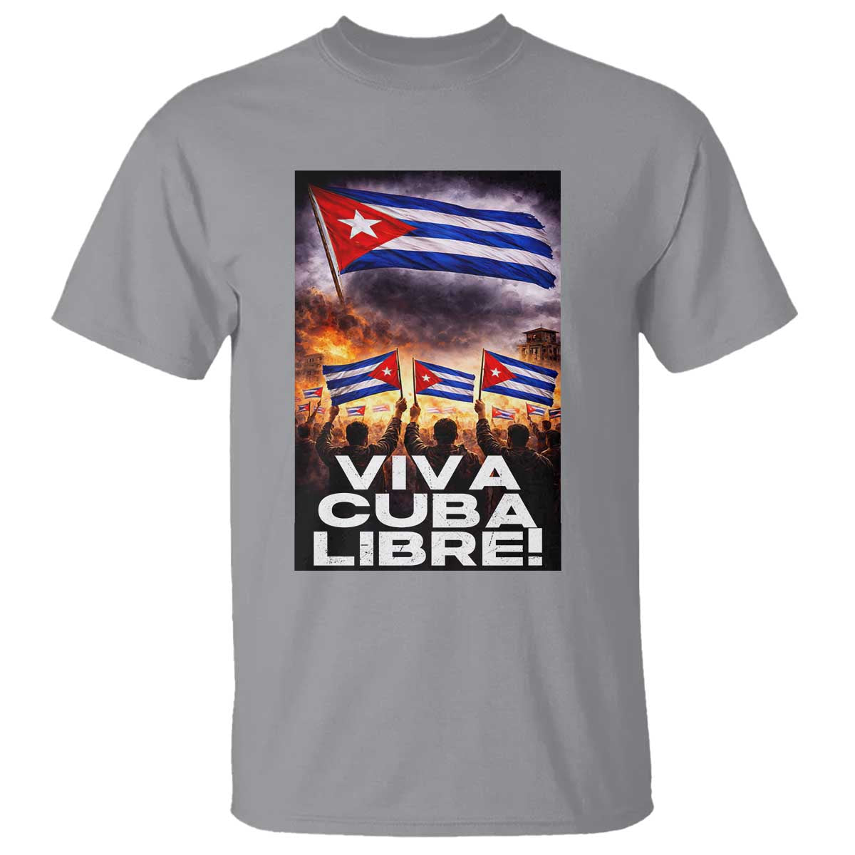 Viva Cuba Libre T Shirt Cuban Freedom Protest