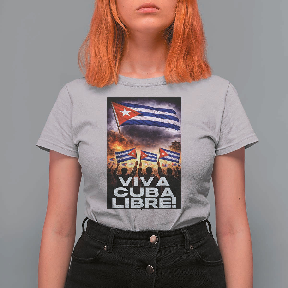 Viva Cuba Libre T Shirt For Women Cuban Freedom Protest