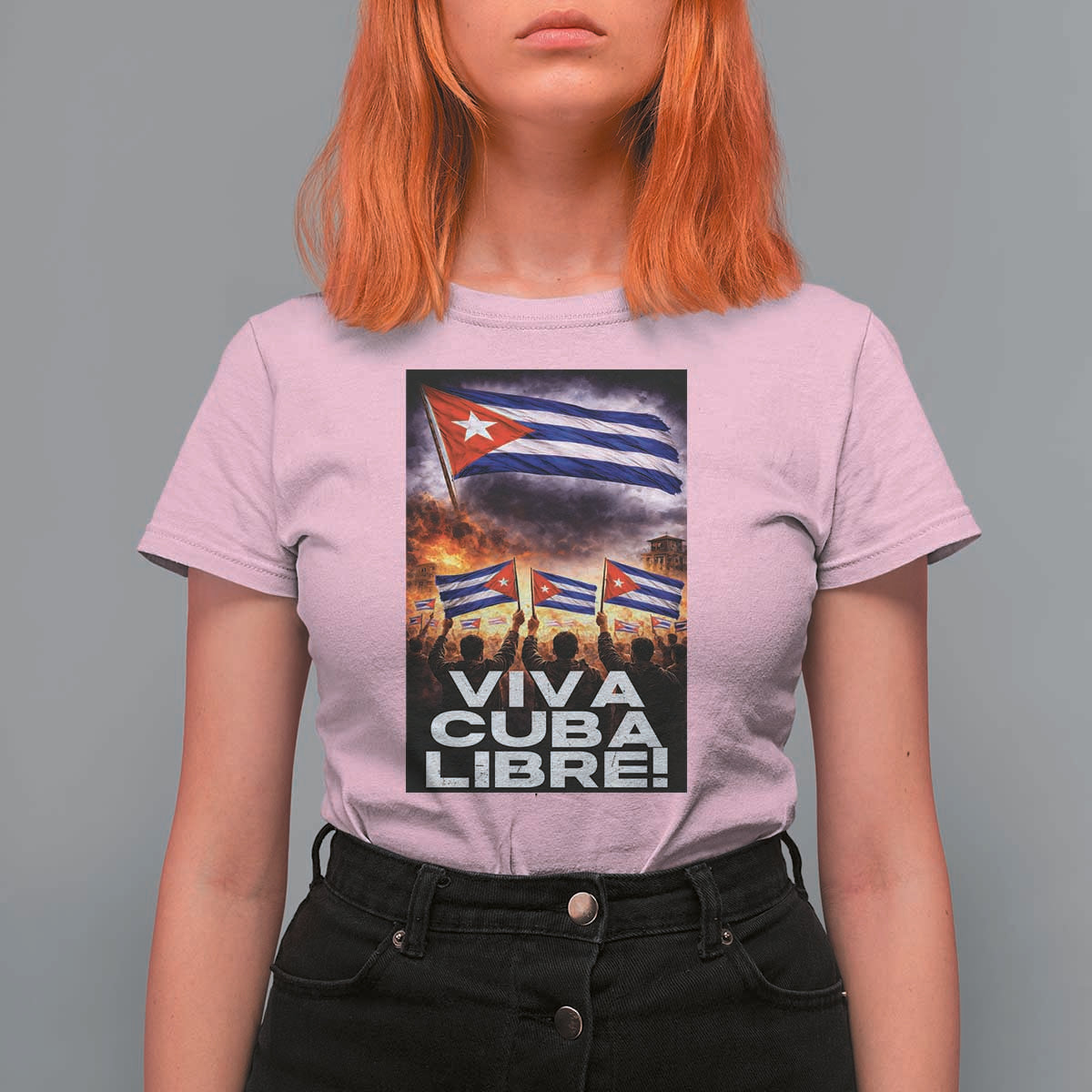 Viva Cuba Libre T Shirt For Women Cuban Freedom Protest