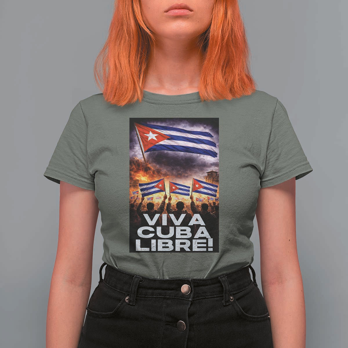 Viva Cuba Libre T Shirt For Women Cuban Freedom Protest