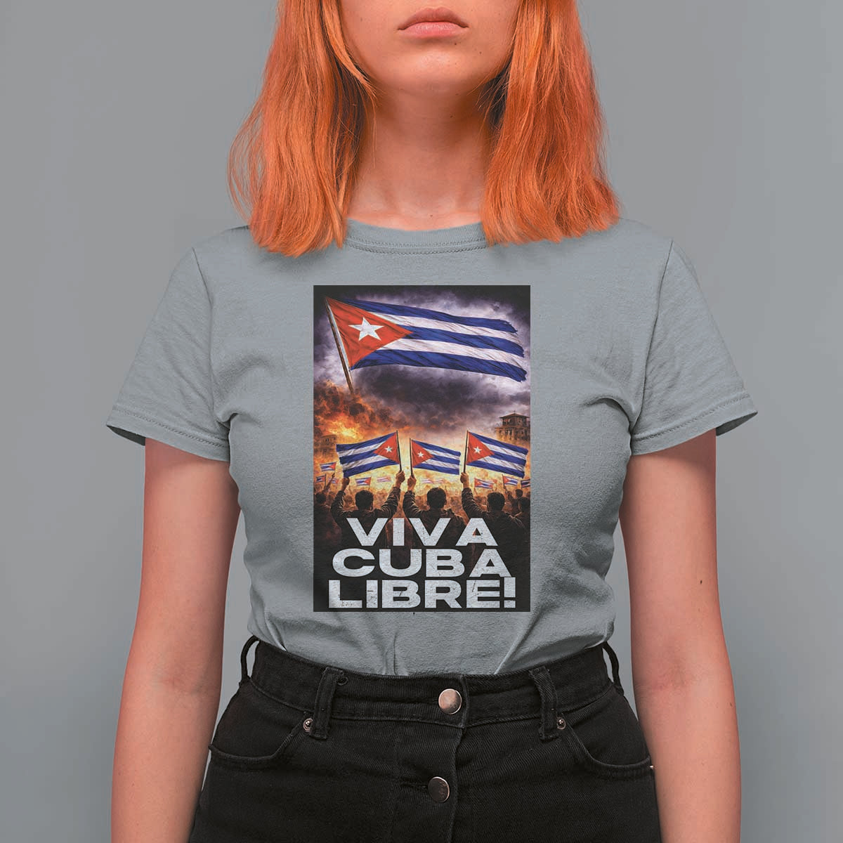Viva Cuba Libre T Shirt For Women Cuban Freedom Protest