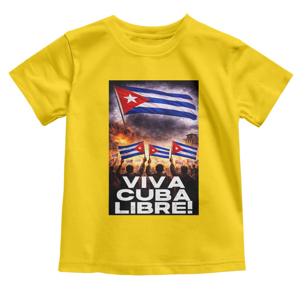 Viva Cuba Libre Toddler T Shirt Cuban Freedom Protest