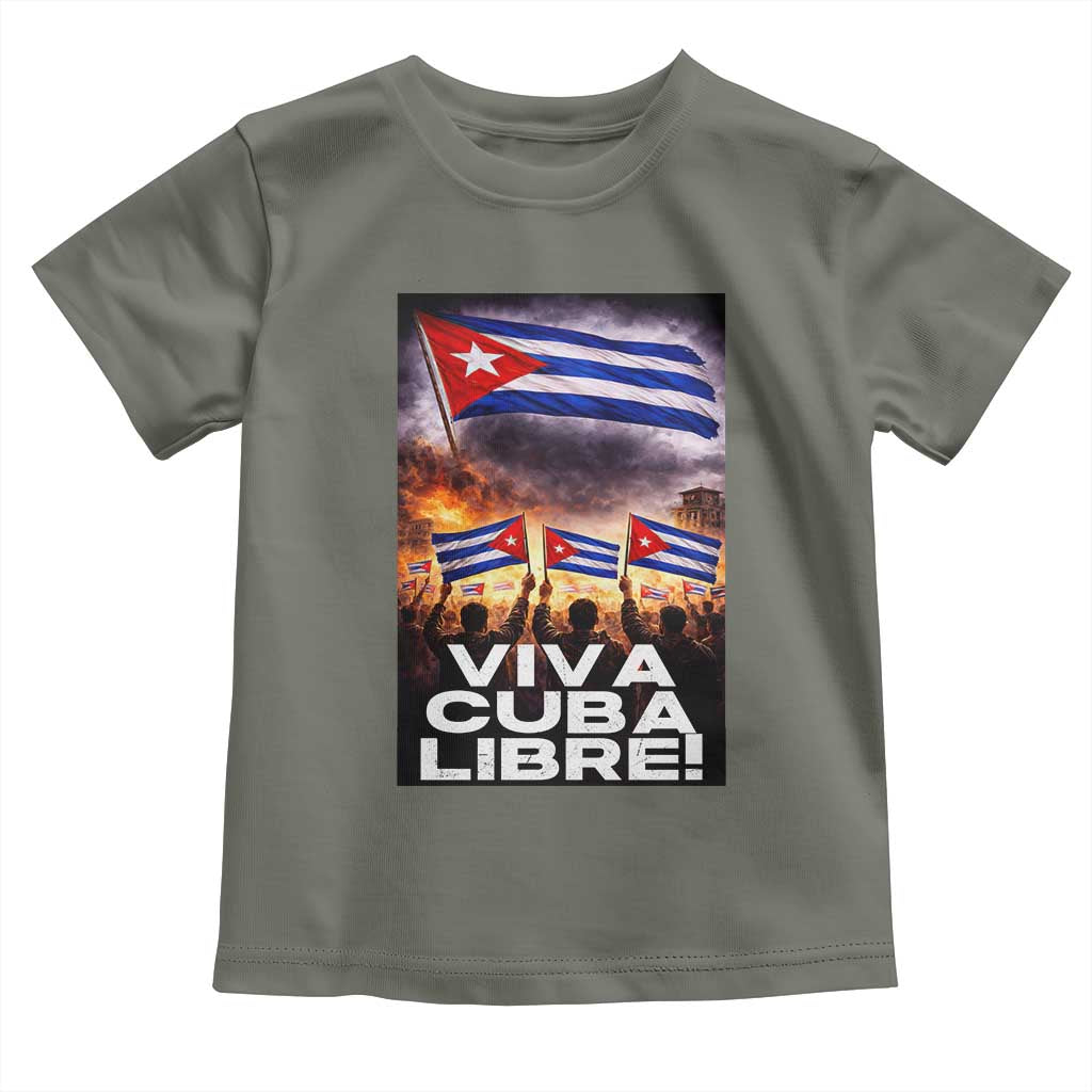 Viva Cuba Libre Toddler T Shirt Cuban Freedom Protest