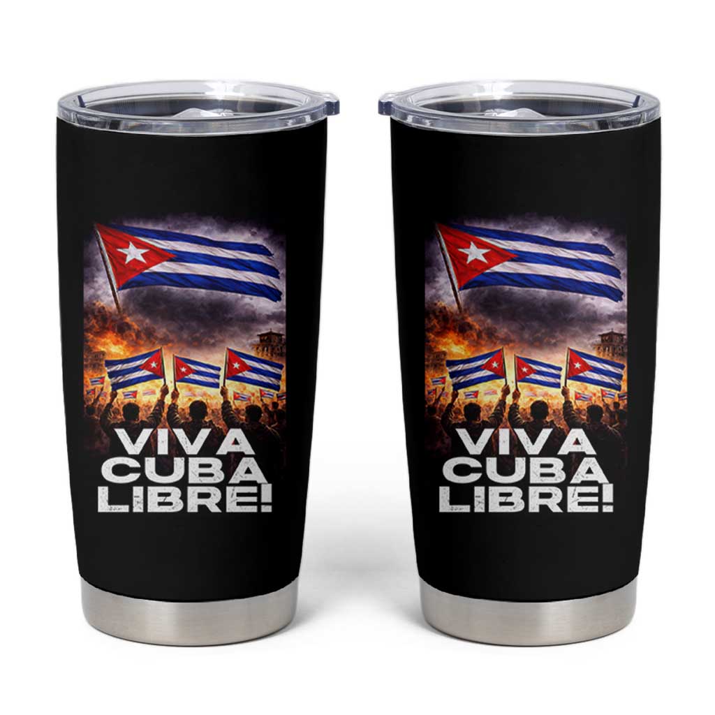 Viva Cuba Libre Tumbler Cup Cuban Freedom Protest