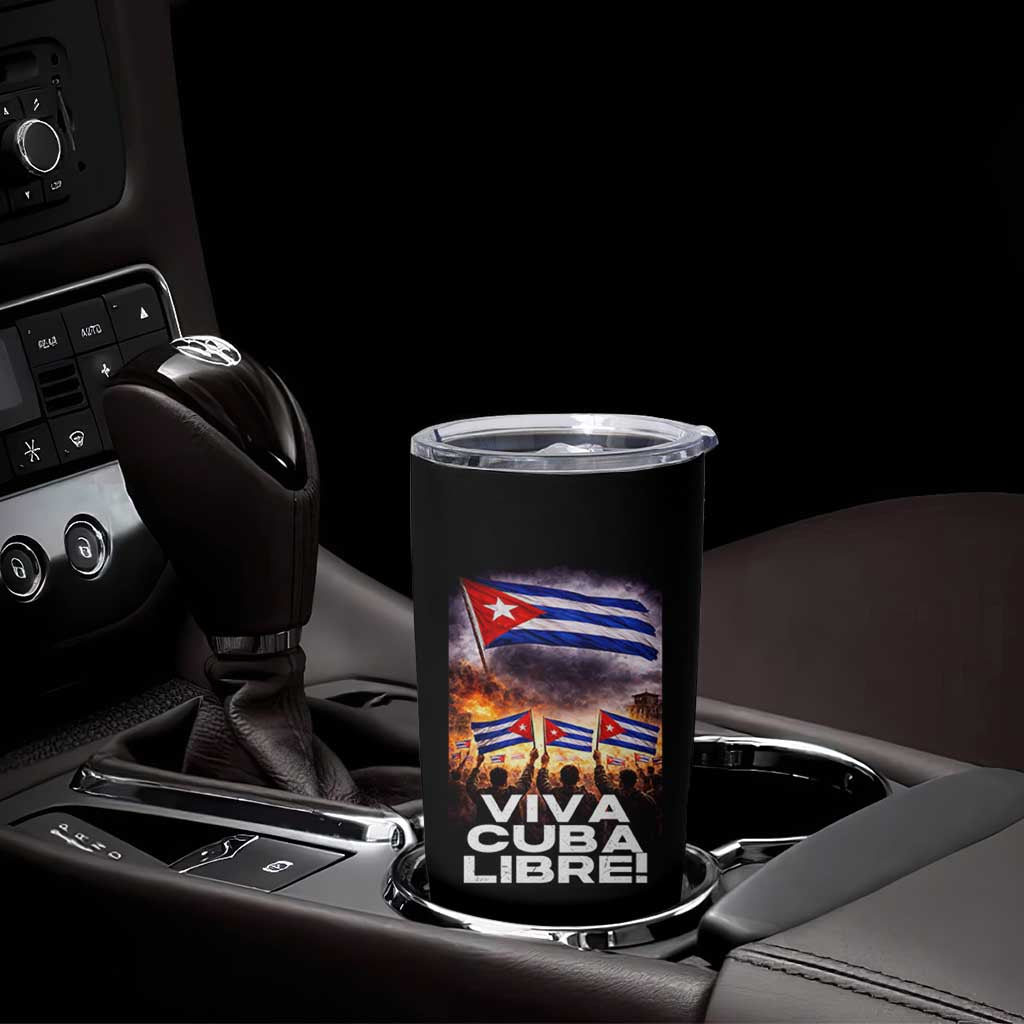 Viva Cuba Libre Tumbler Cup Cuban Freedom Protest