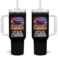 Viva Cuba Libre Tumbler With Handle Cuban Freedom Protest