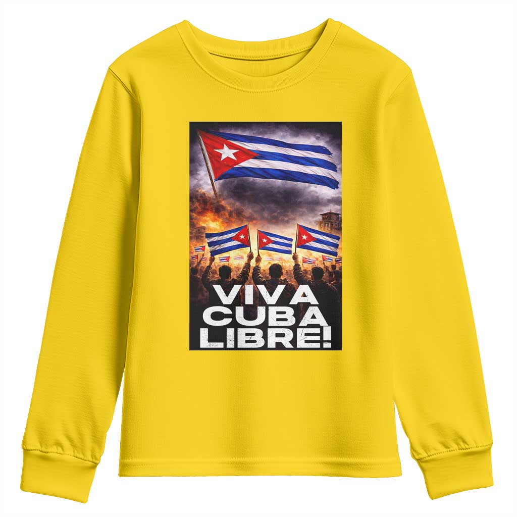 Viva Cuba Libre Youth Sweatshirt Cuban Freedom Protest