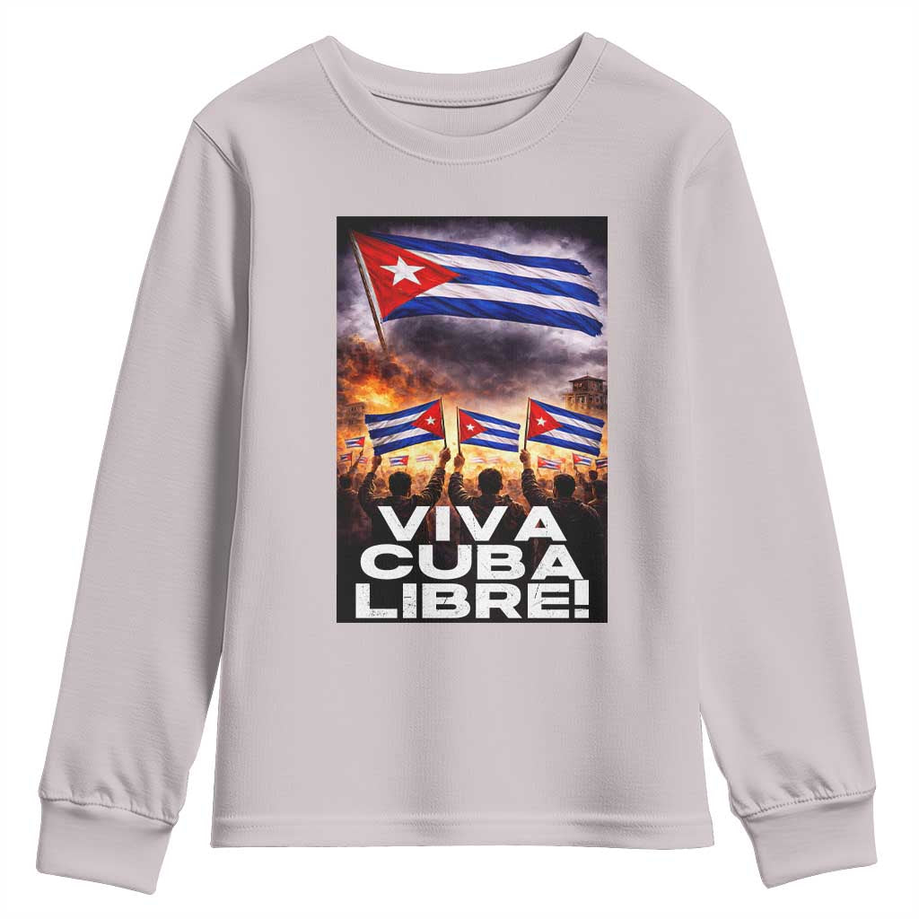 Viva Cuba Libre Youth Sweatshirt Cuban Freedom Protest