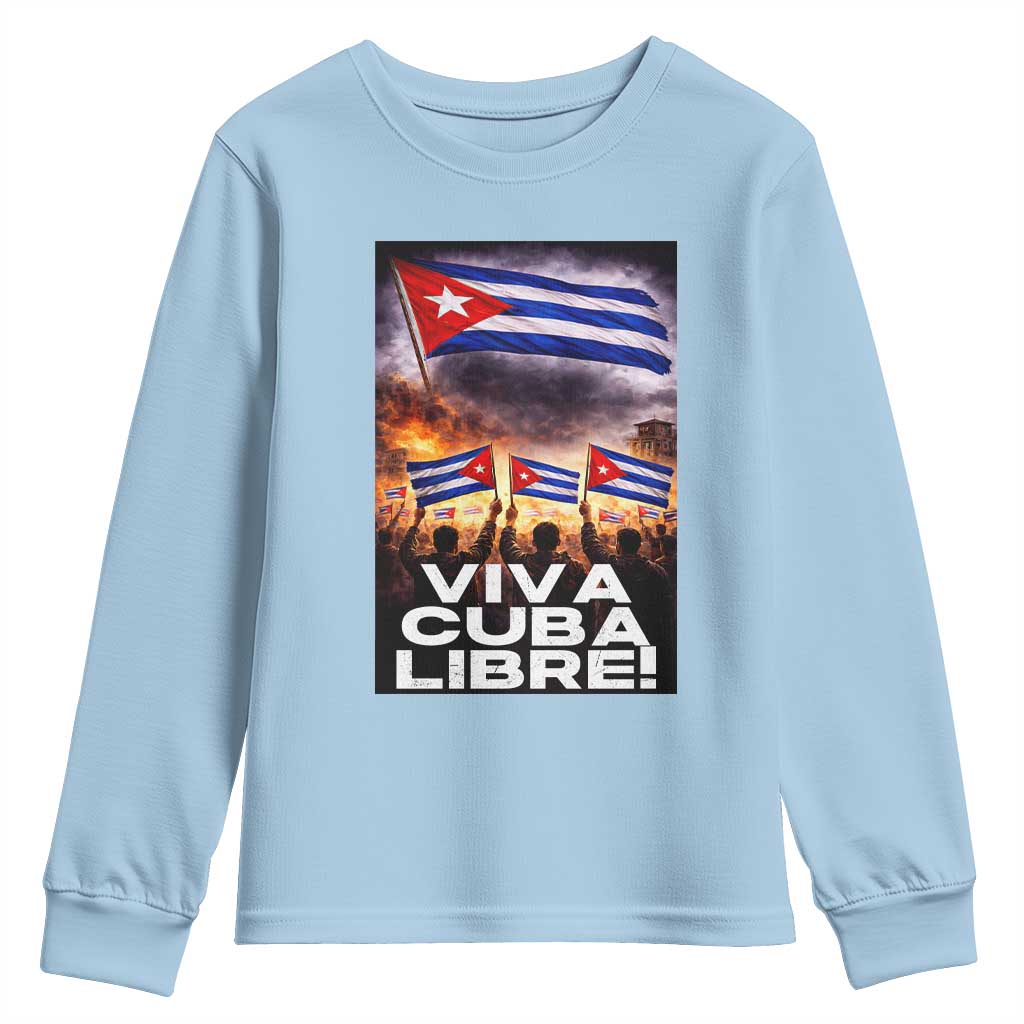 Viva Cuba Libre Youth Sweatshirt Cuban Freedom Protest