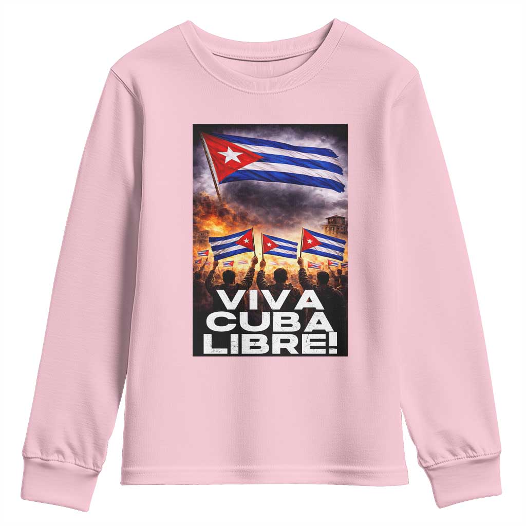 Viva Cuba Libre Youth Sweatshirt Cuban Freedom Protest