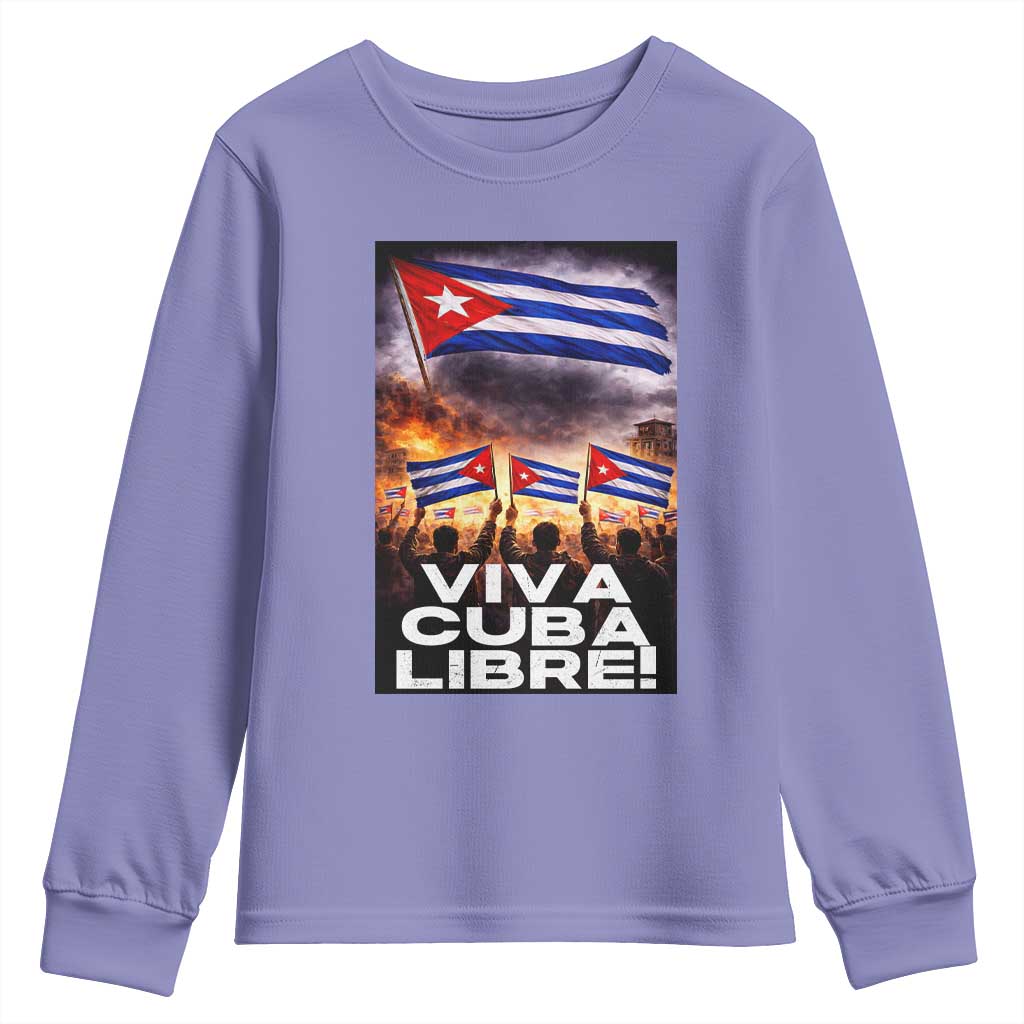 Viva Cuba Libre Youth Sweatshirt Cuban Freedom Protest