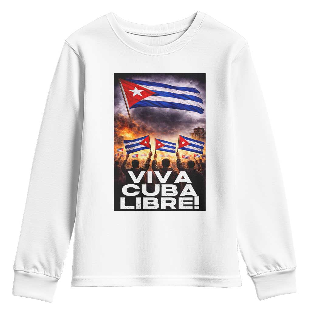 Viva Cuba Libre Youth Sweatshirt Cuban Freedom Protest
