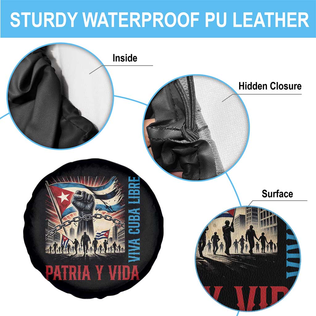 Cuban American Pride Spare Tire Cover Viva Cuba Libre Supporter