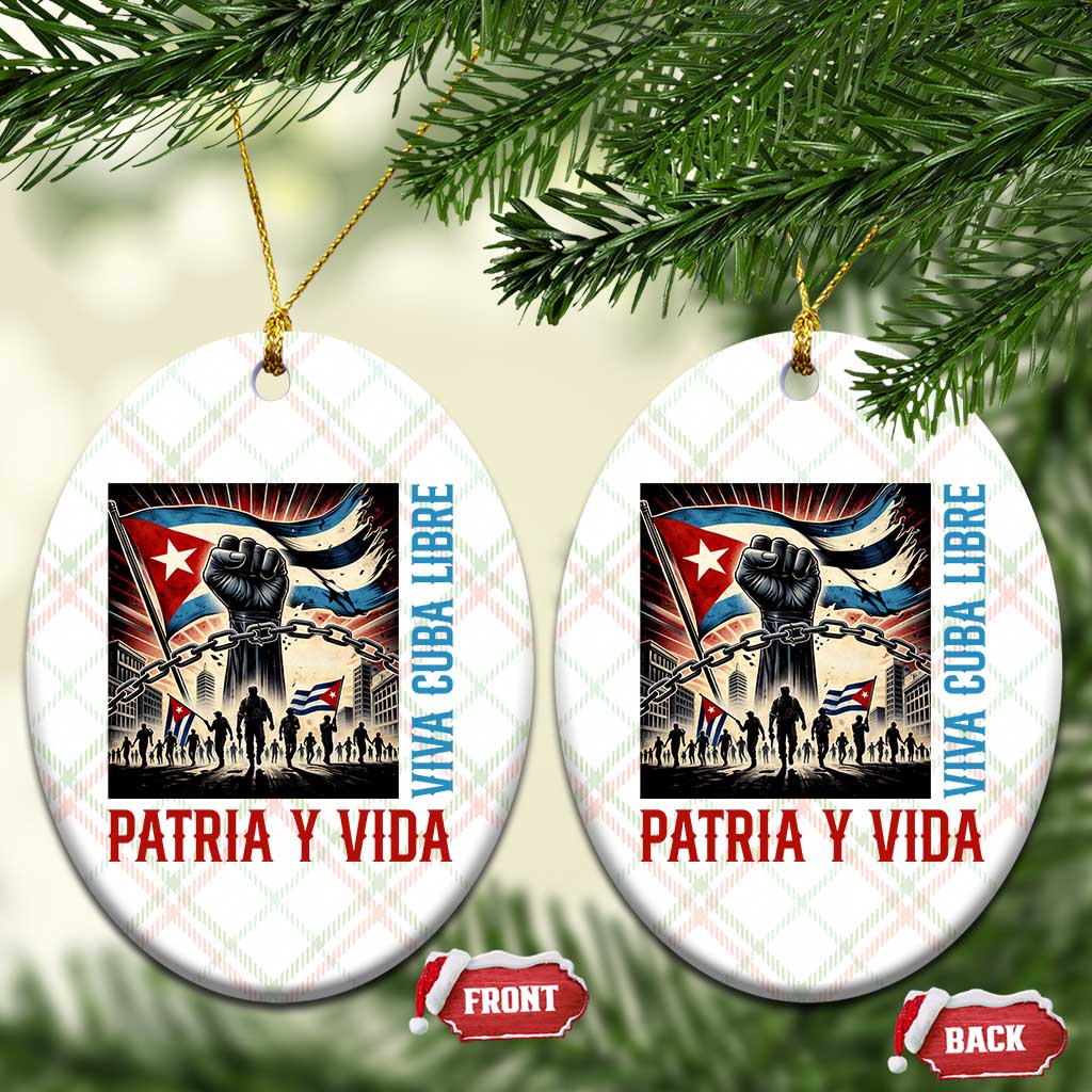Cuban American Pride Ceramic Ornament Viva Cuba Libre Supporter