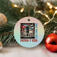 Cuban American Pride Ceramic Ornament Viva Cuba Libre Supporter