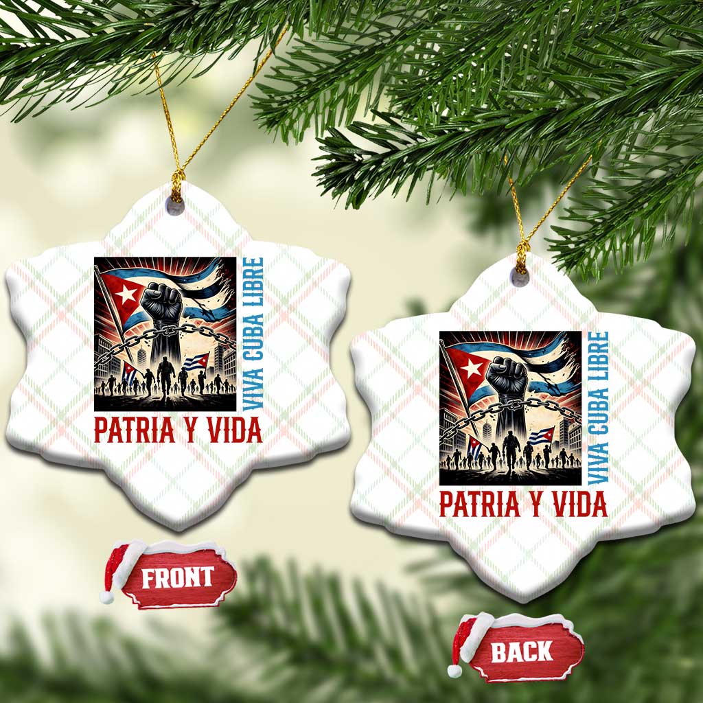 Cuban American Pride Ceramic Ornament Viva Cuba Libre Supporter