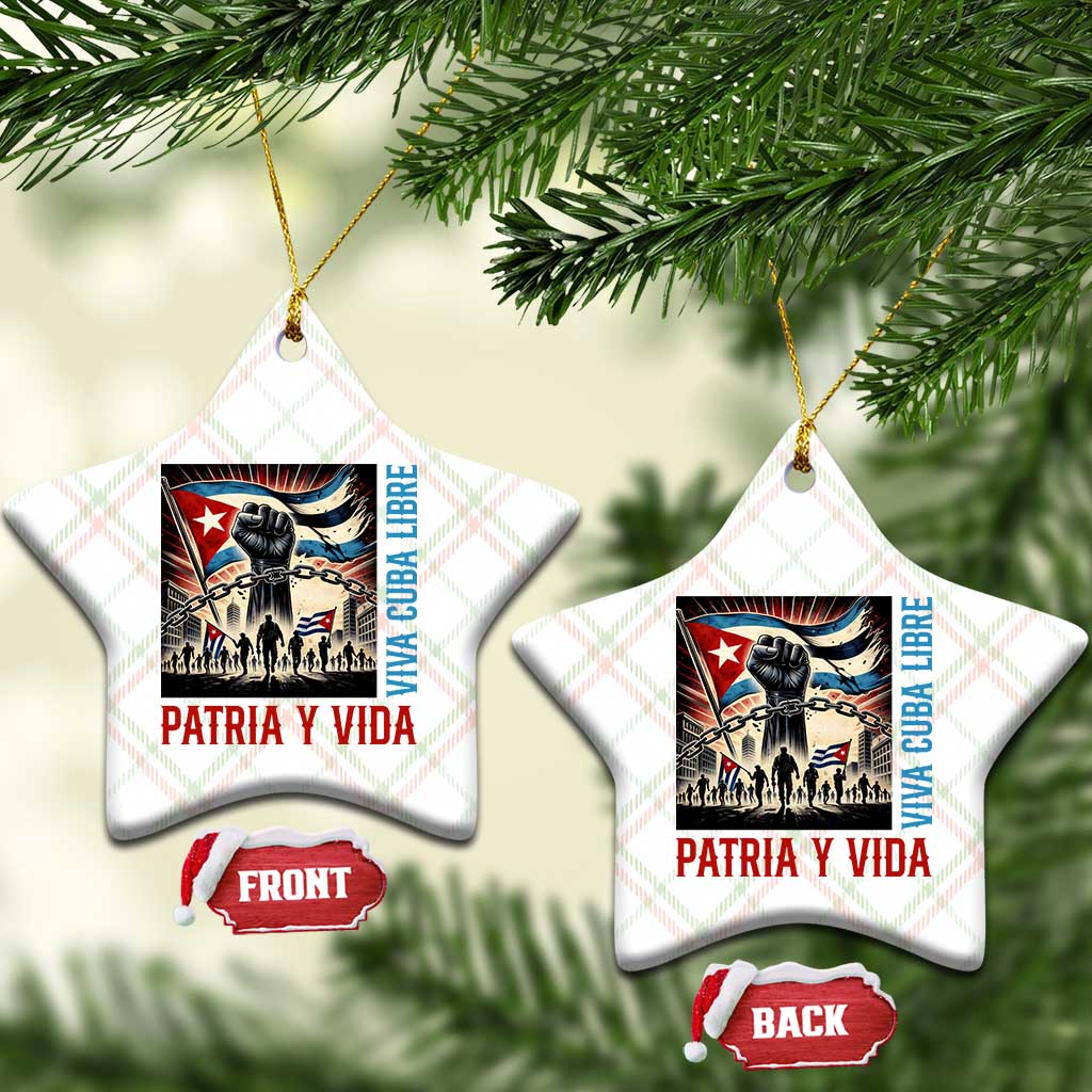 Cuban American Pride Ceramic Ornament Viva Cuba Libre Supporter