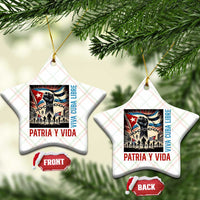 Cuban American Pride Ceramic Ornament Viva Cuba Libre Supporter