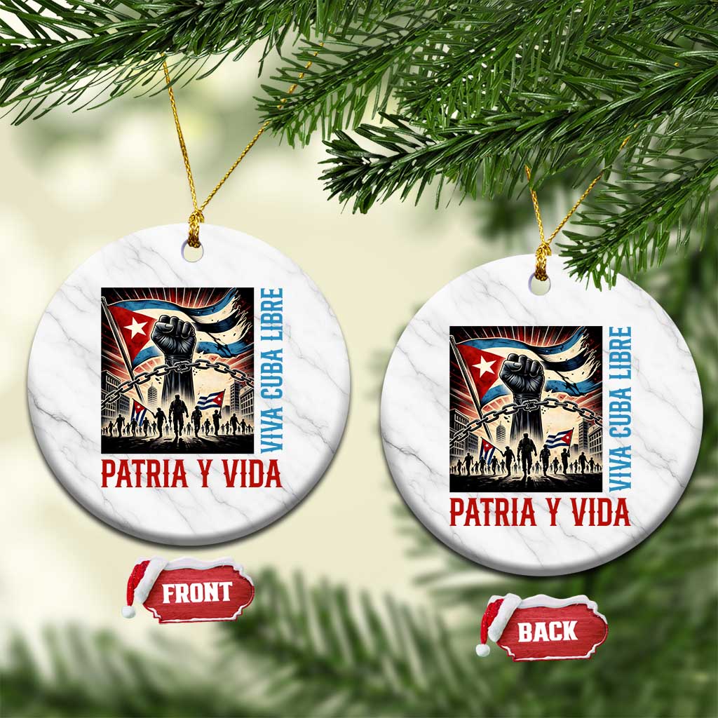 Cuban American Pride Ceramic Ornament Viva Cuba Libre Supporter