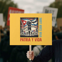Cuban American Pride Protest Sign Viva Cuba Libre Supporter