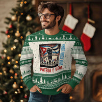 Cuban American Pride Ugly Christmas Sweater Viva Cuba Libre Supporter