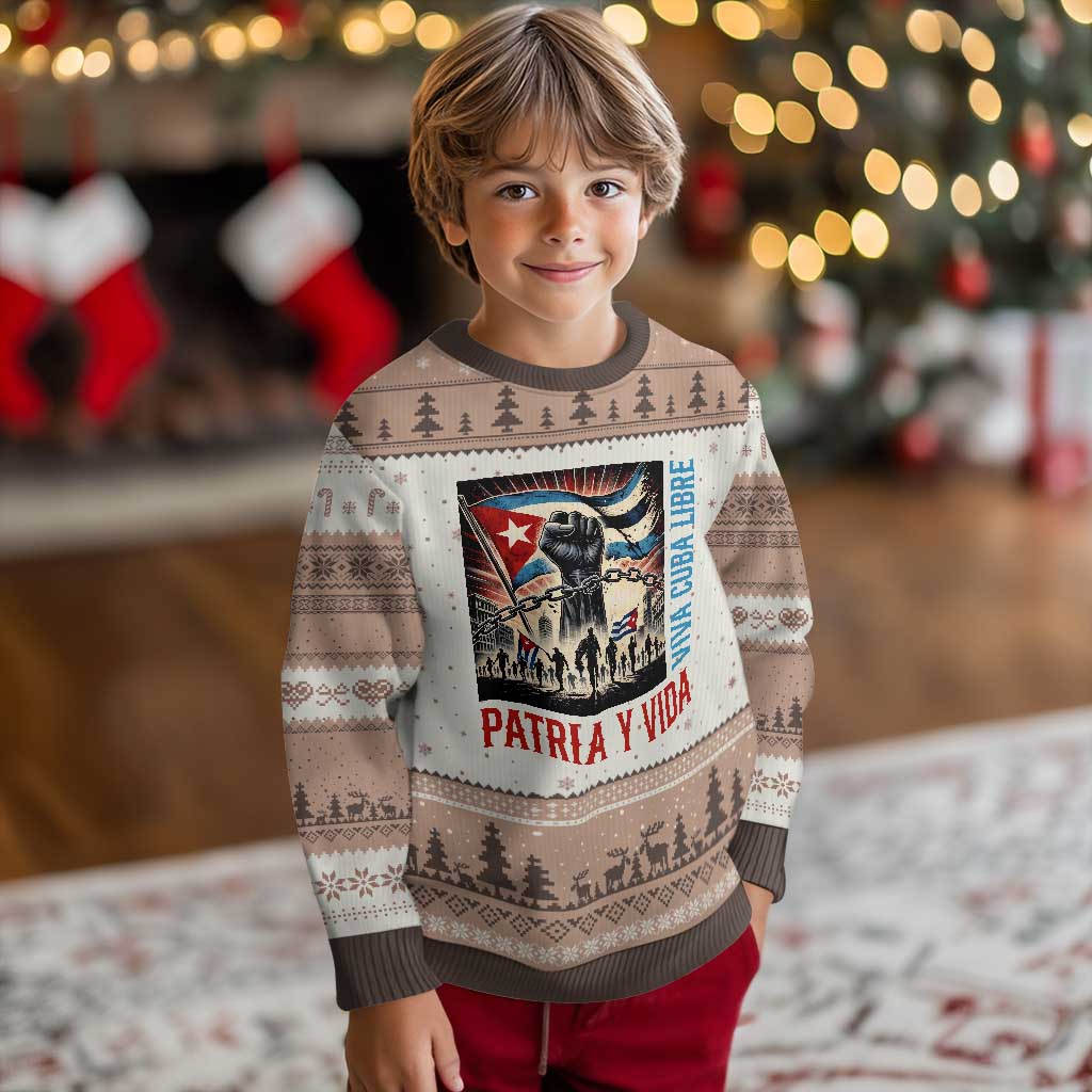 Cuban American Pride Ugly Christmas Sweater Viva Cuba Libre Supporter