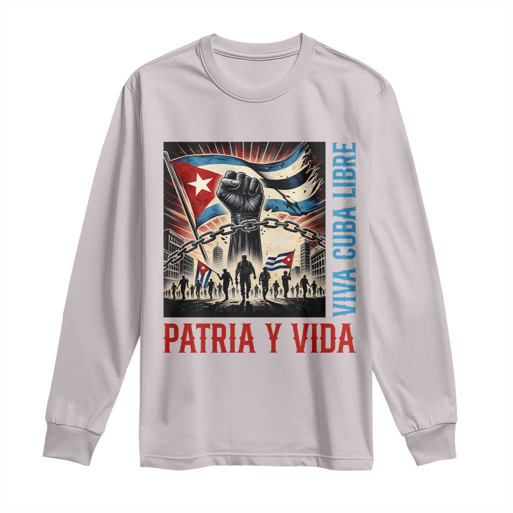 Cuban American Pride Long Sleeve Shirt Viva Cuba Libre Supporter