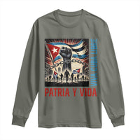 Cuban American Pride Long Sleeve Shirt Viva Cuba Libre Supporter