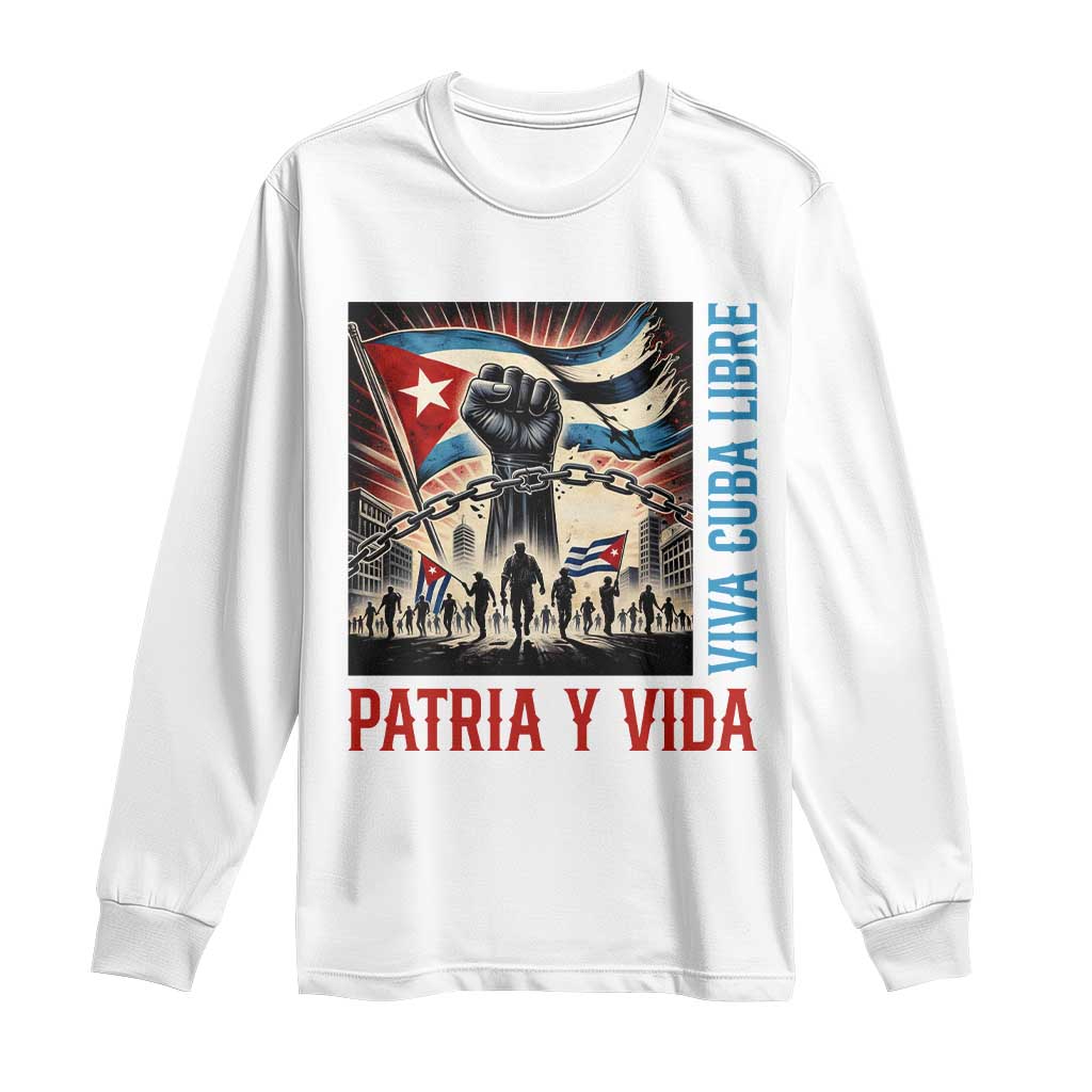 Cuban American Pride Long Sleeve Shirt Viva Cuba Libre Supporter