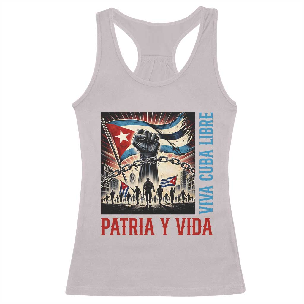 Cuban American Pride Racerback Tank Top Viva Cuba Libre Supporter