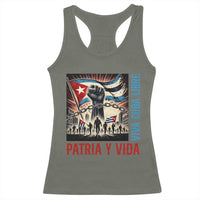 Cuban American Pride Racerback Tank Top Viva Cuba Libre Supporter