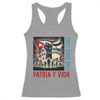 Cuban American Pride Racerback Tank Top Viva Cuba Libre Supporter