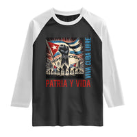 Cuban American Pride Raglan Shirt Viva Cuba Libre Supporter