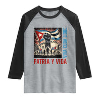 Cuban American Pride Raglan Shirt Viva Cuba Libre Supporter