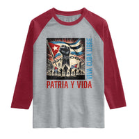Cuban American Pride Raglan Shirt Viva Cuba Libre Supporter