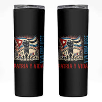 Cuban American Pride Skinny Tumbler Viva Cuba Libre Supporter