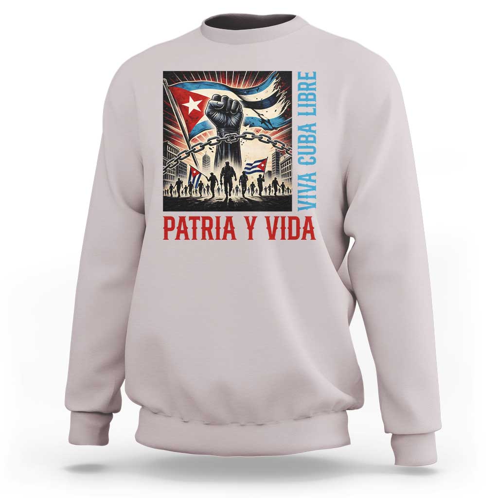 Cuban American Pride Sweatshirt Viva Cuba Libre Supporter