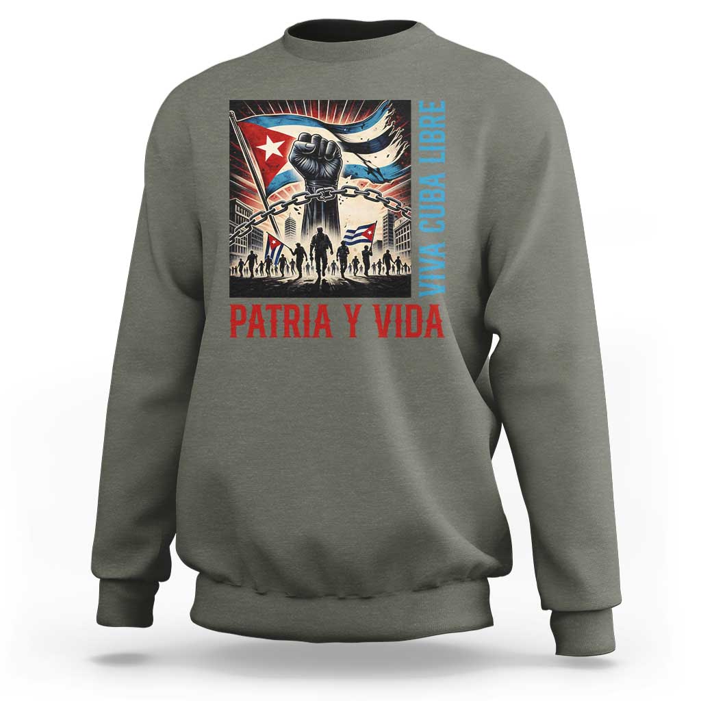 Cuban American Pride Sweatshirt Viva Cuba Libre Supporter