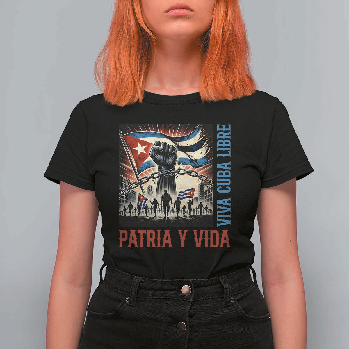 Cuban American Pride T Shirt For Women Viva Cuba Libre Supporter