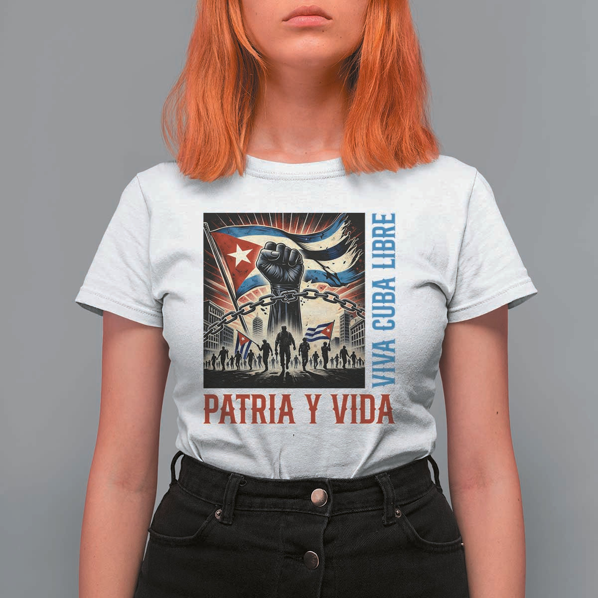 Cuban American Pride T Shirt For Women Viva Cuba Libre Supporter