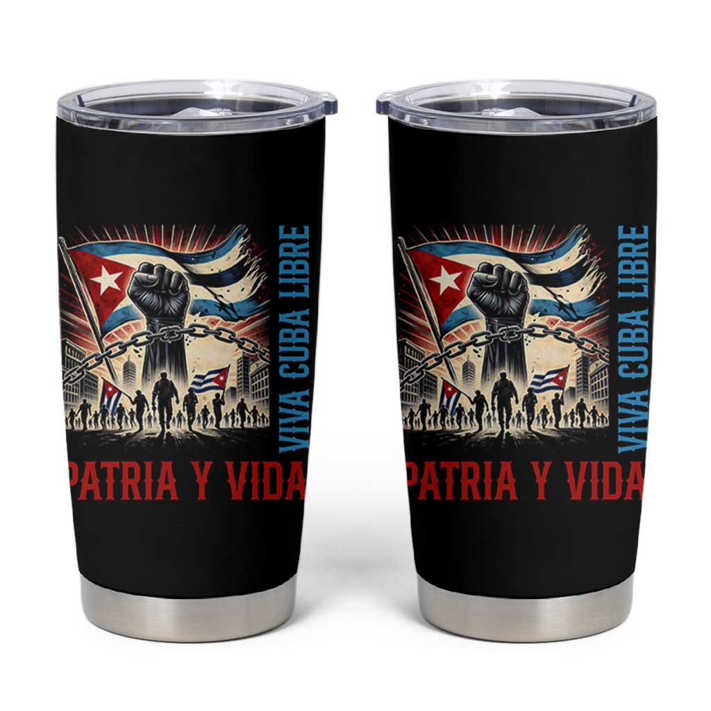 Cuban American Pride Tumbler Cup Viva Cuba Libre Supporter